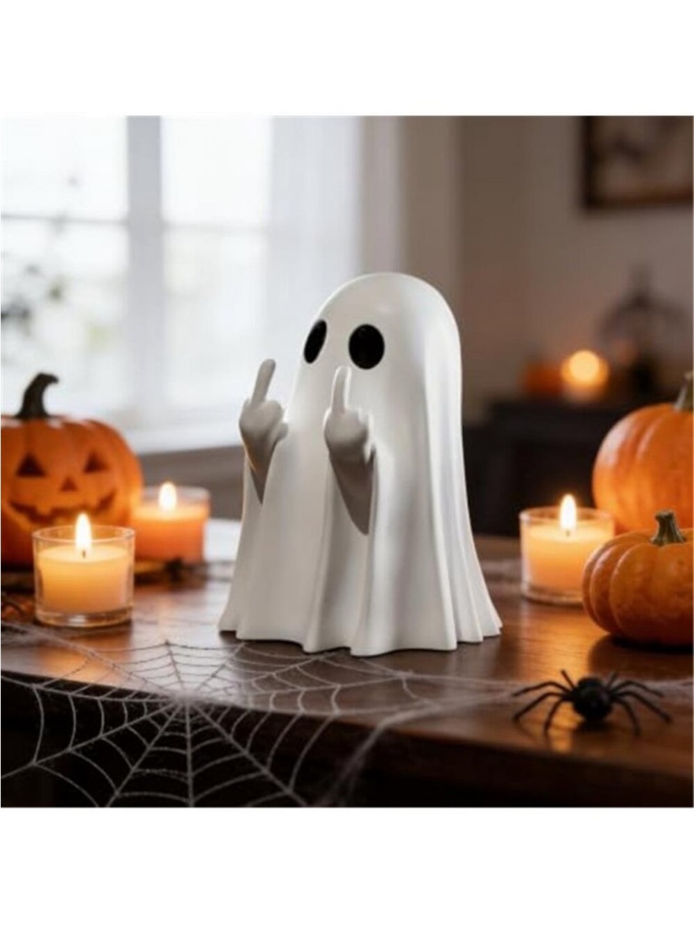 Halloween Ghost Figurine White Decorative Cute Finger Ghost Ornaments